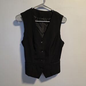 Women's Black Sleeveless Work Blazer Vest